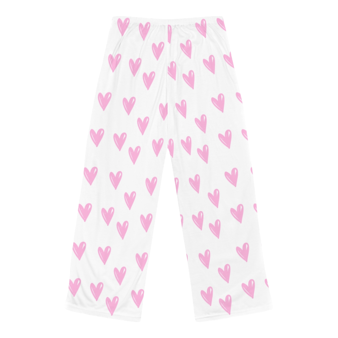 Loved by Jesus Pajama Set – Pink Heart Long Sleeve Shirt and Lounge Pants Bundle