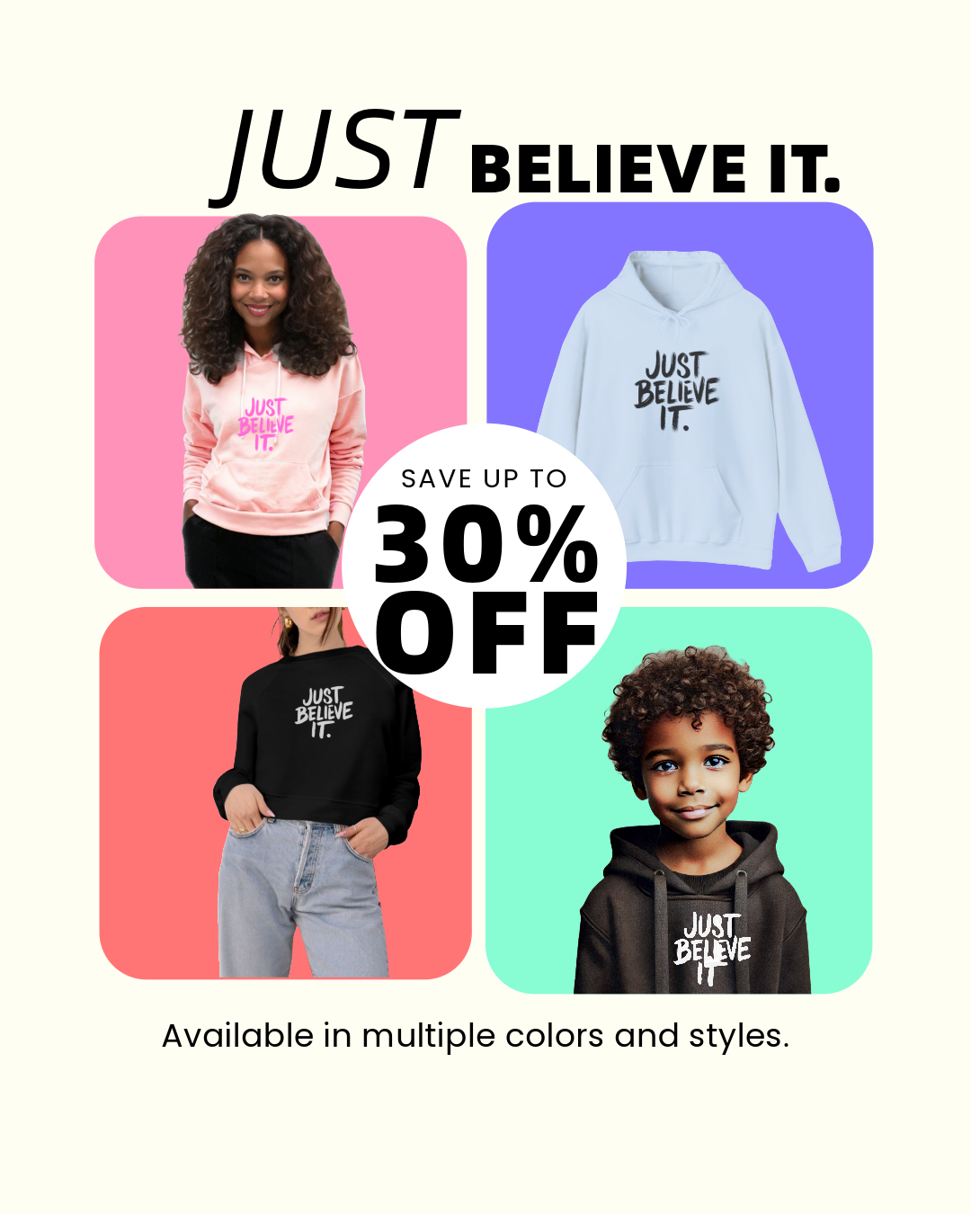 Just Believe It Collection – Sweatshirts, Hoodies & T-Shirts | I Love Your Faith Co.