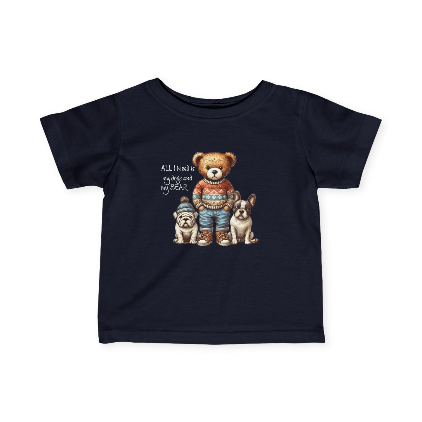 6M-24M Unisex Bear & Puppies Long Sleeve Tee