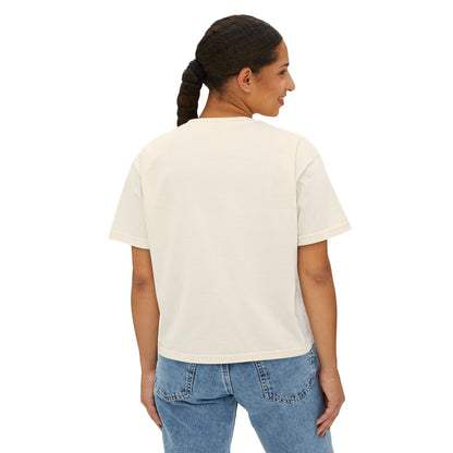 Women’s ‘Goodbye Past, Look Forward Future’ Boxy Tee – Inspirational Crop Top