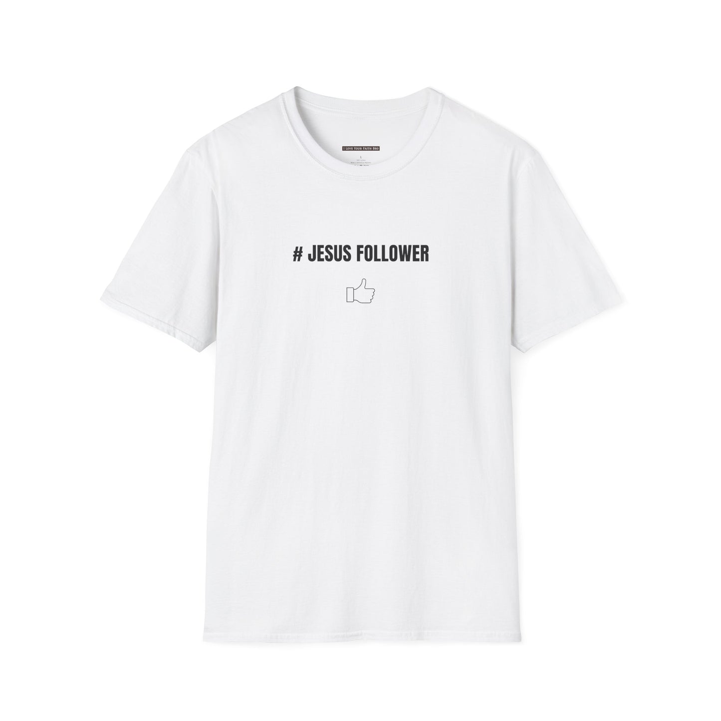 Men’s Jesus Follower Cotton T-Shirt Black or White - I Love Your Faith Co.