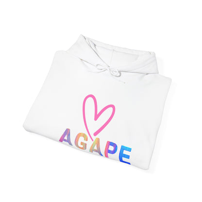 Agape Love Hoodie – Cozy Faith-Inspired Pullover with Heart Design