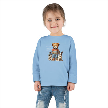 2T-6T Toddler Unisex Bear & Puppies Long Sleeve Tee