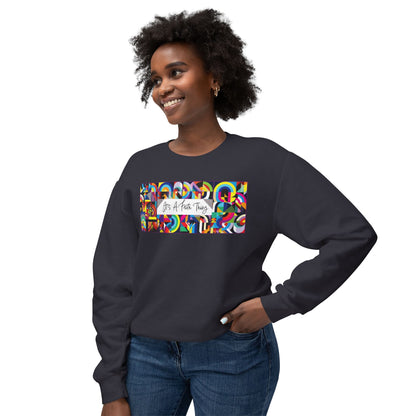 It’s a Faith Thing Sweatshirt – Bold Abstract Design for Everyday Inspiration  Lightweight Crewneck Sweatshirt