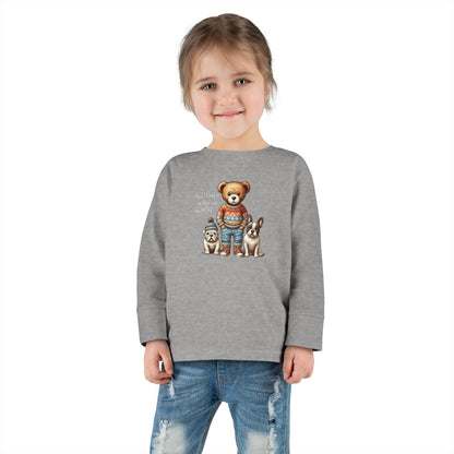 2T-6T Toddler Unisex Bear & Puppies Long Sleeve Tee