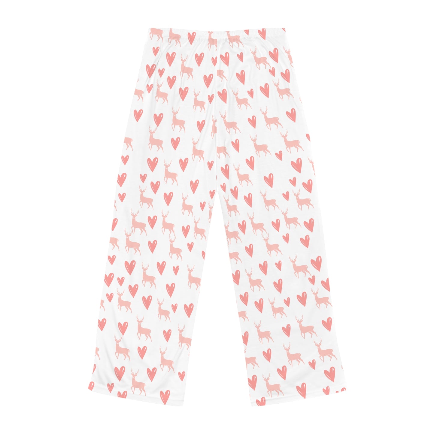 Women's Deer Hunt Pajama Pants – Cozy Lounge Pants with Deer and Heart Print