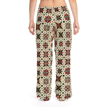 Women's Festive Star Pattern Women’s Pajama Pants – Comfortable Holiday Pajama Pants