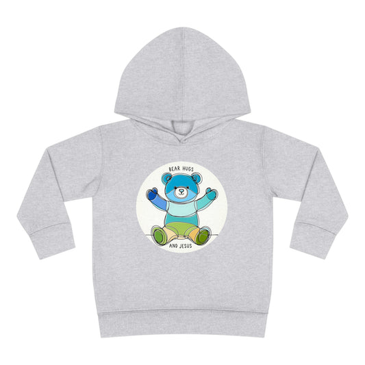 2T-6T Toddler Toddler ‘Bear Hugs and Jesus’ Hoodie – Cozy Christian Pullover