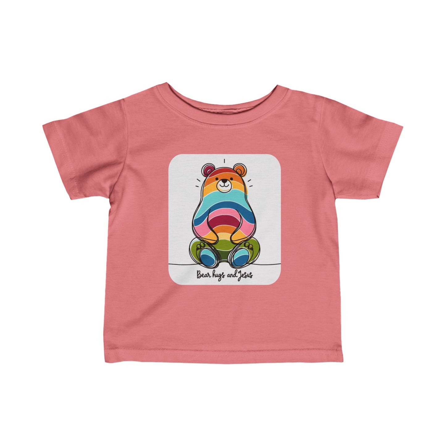 Infant-Toddler Bear Hugs and Jesus, Jersey Tee - I Love Your Faith Co.