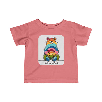 Infant-Toddler Bear Hugs and Jesus, Jersey Tee - I Love Your Faith Co.