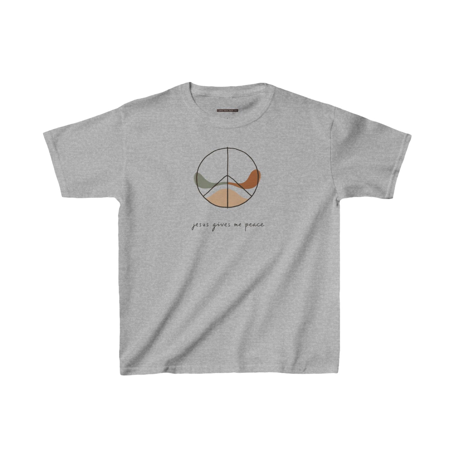 Jesus Gives Me Peace Boys Cotton Tee- White