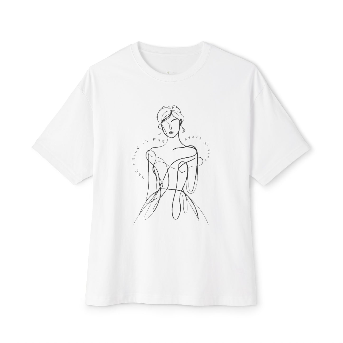 Virtuous Women’s Oversized T-Shirt, Crew Neck-White - I Love Your Faith Co.