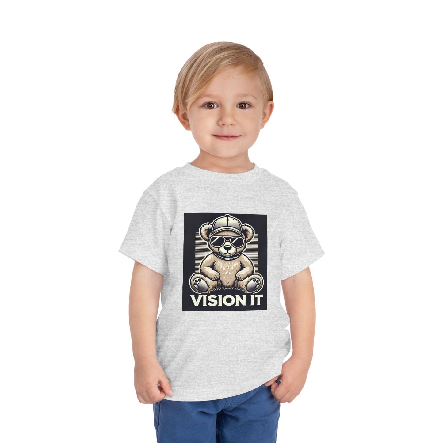 2T-6T Toddler, Vision It Toddler T-Shirt – Cool Bear Graphic Tee for Kids