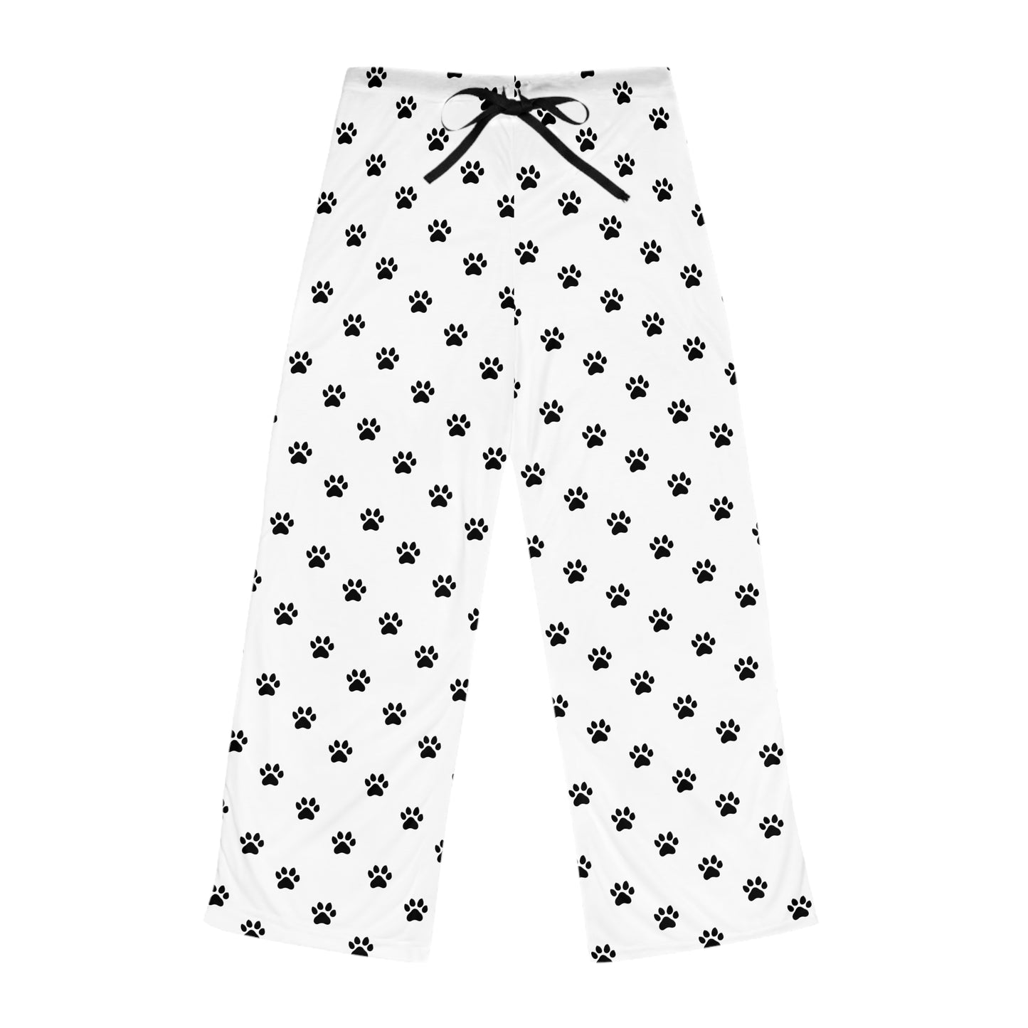 Dog Paw Print Pajama Pants with Drawstring -Cozy Lounge Pants For Dog Lovers