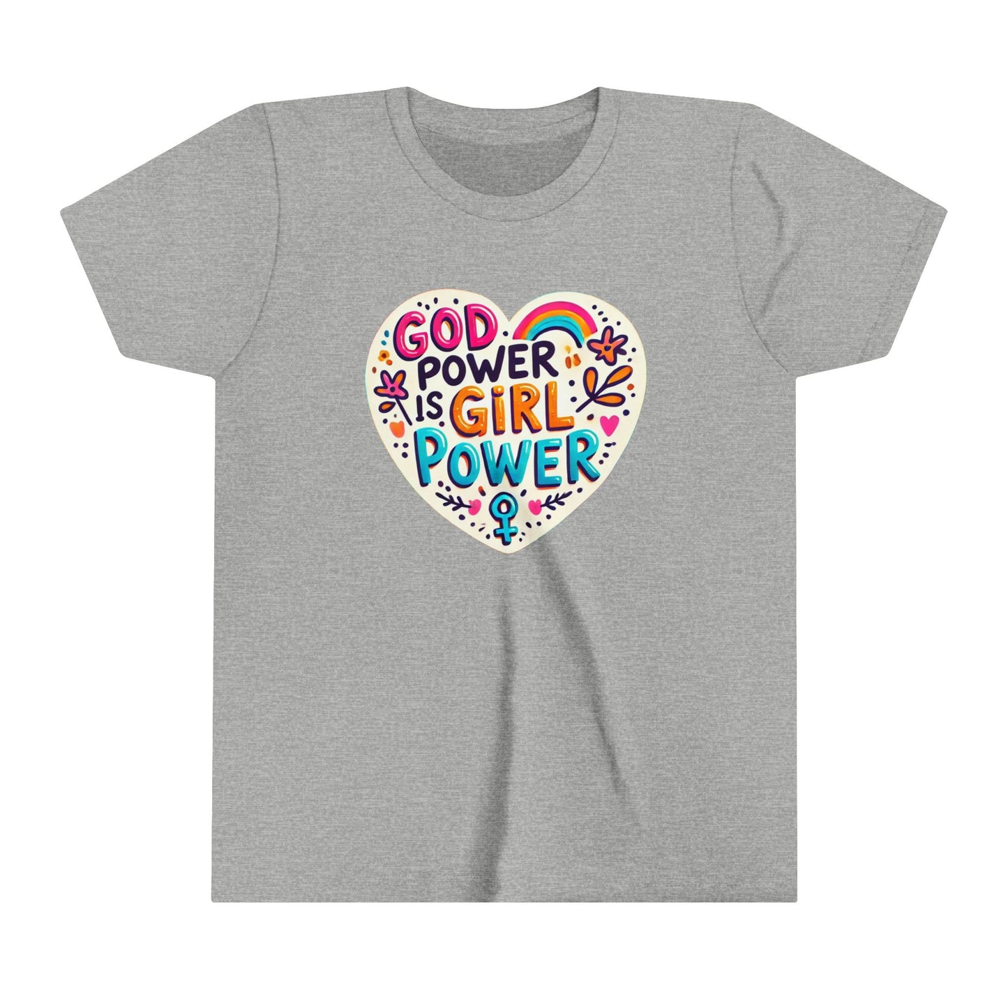 God Power is Girl Power Kids’ T-Shirt – Faith-Inspired Tee for Girls