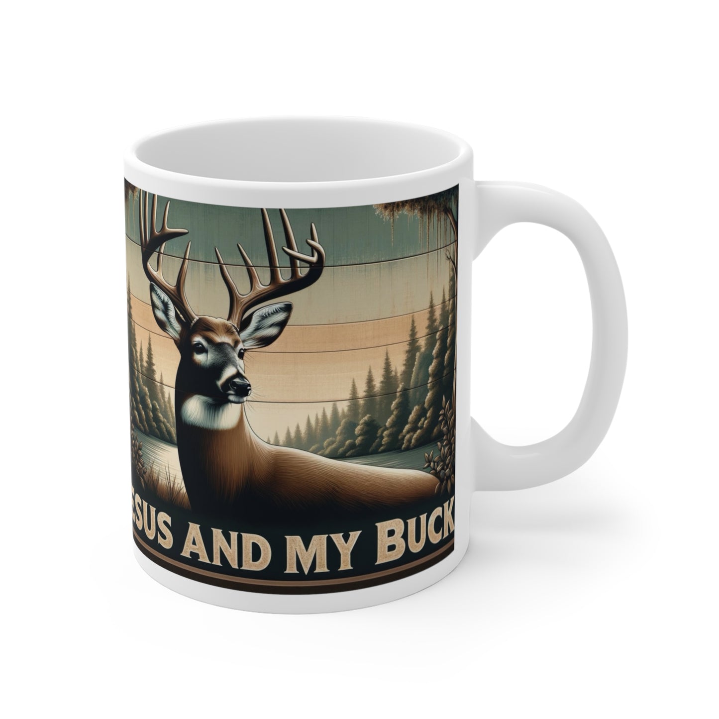 Just a Guy Jesus and Buck Big Mug 11oz - I Love Your Faith Co.