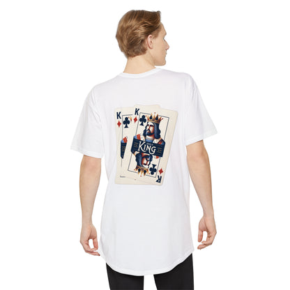 Jesus is King Men’s Long Body Urban Tee, White, - I Love Your Faith Co.