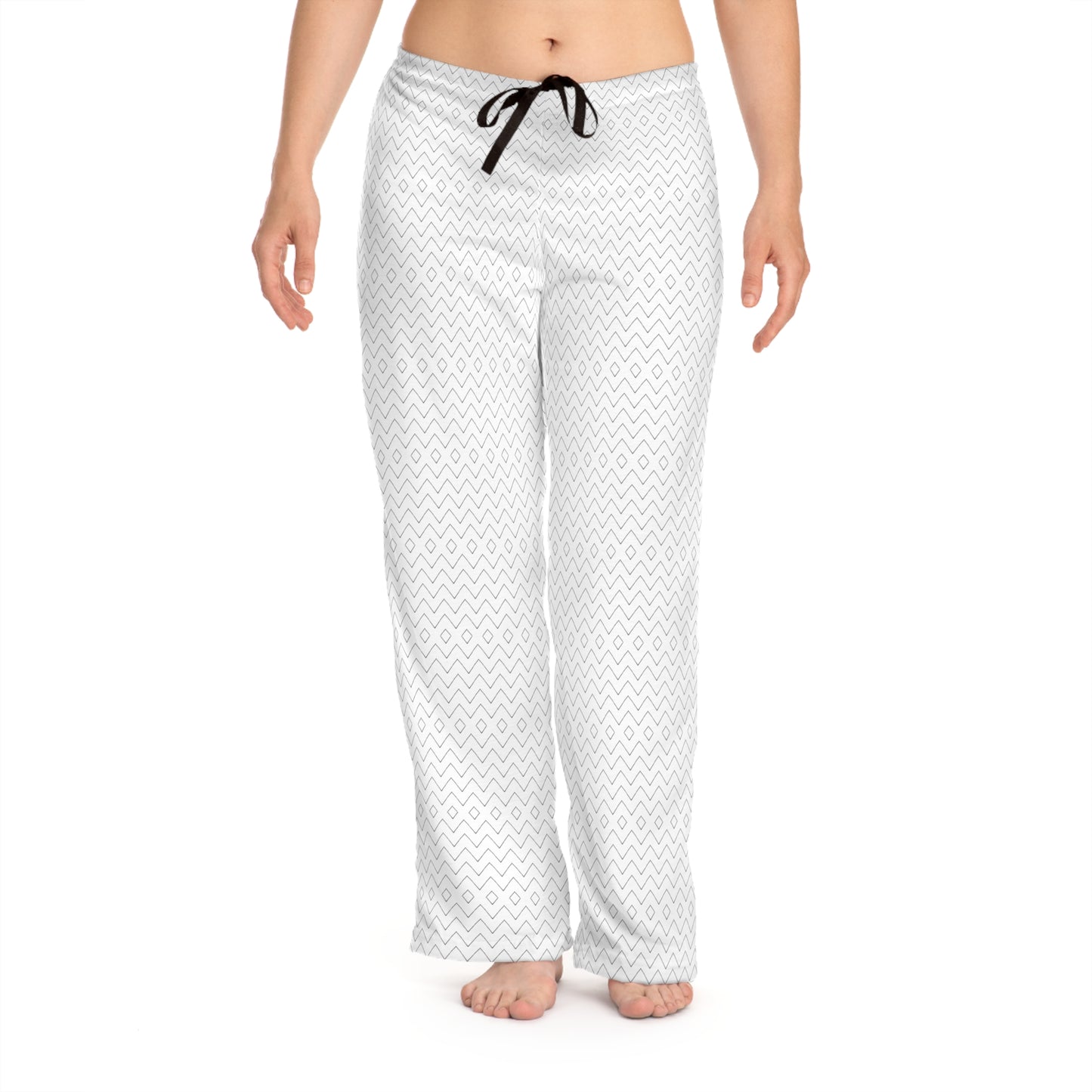 Women's Zig Zag and Diamonds Drawstring Pajama Pants - I Love Your Faith Co.