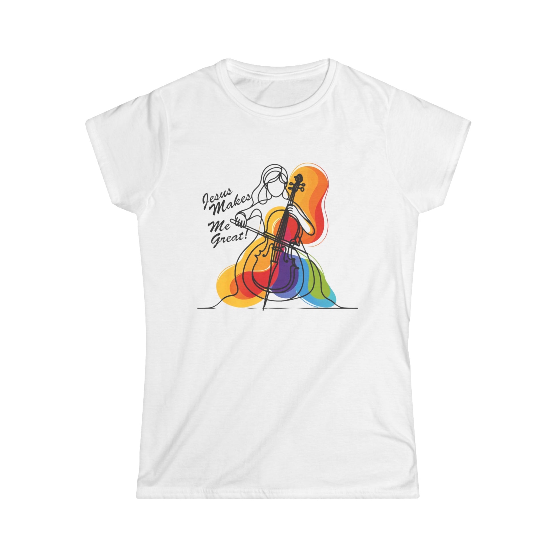 Teen Girls , Cello, Jesus Makes Me Great, Short Tee, - I Love Your Faith Co.