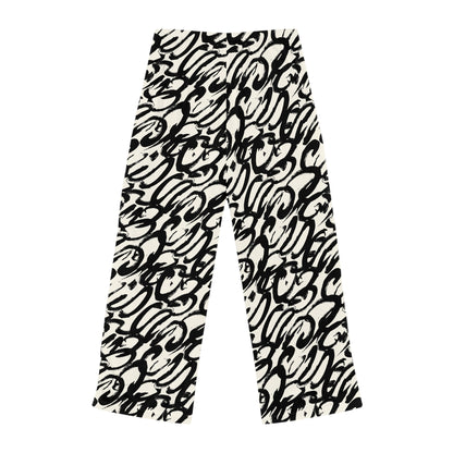 Women’s Black Paint Drawstring Pajama Pants - I Love Your Faith Co.