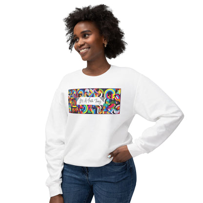 It’s a Faith Thing Sweatshirt – Bold Abstract Design for Everyday Inspiration  Lightweight Crewneck Sweatshirt