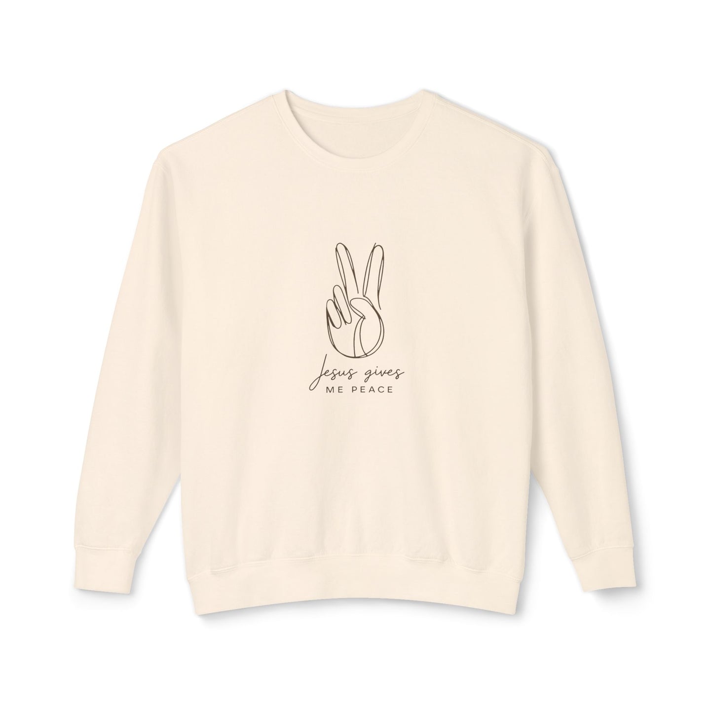 Unisex Jesus Gives Me Peace Sweatshirt – Inspirational Peace Sign