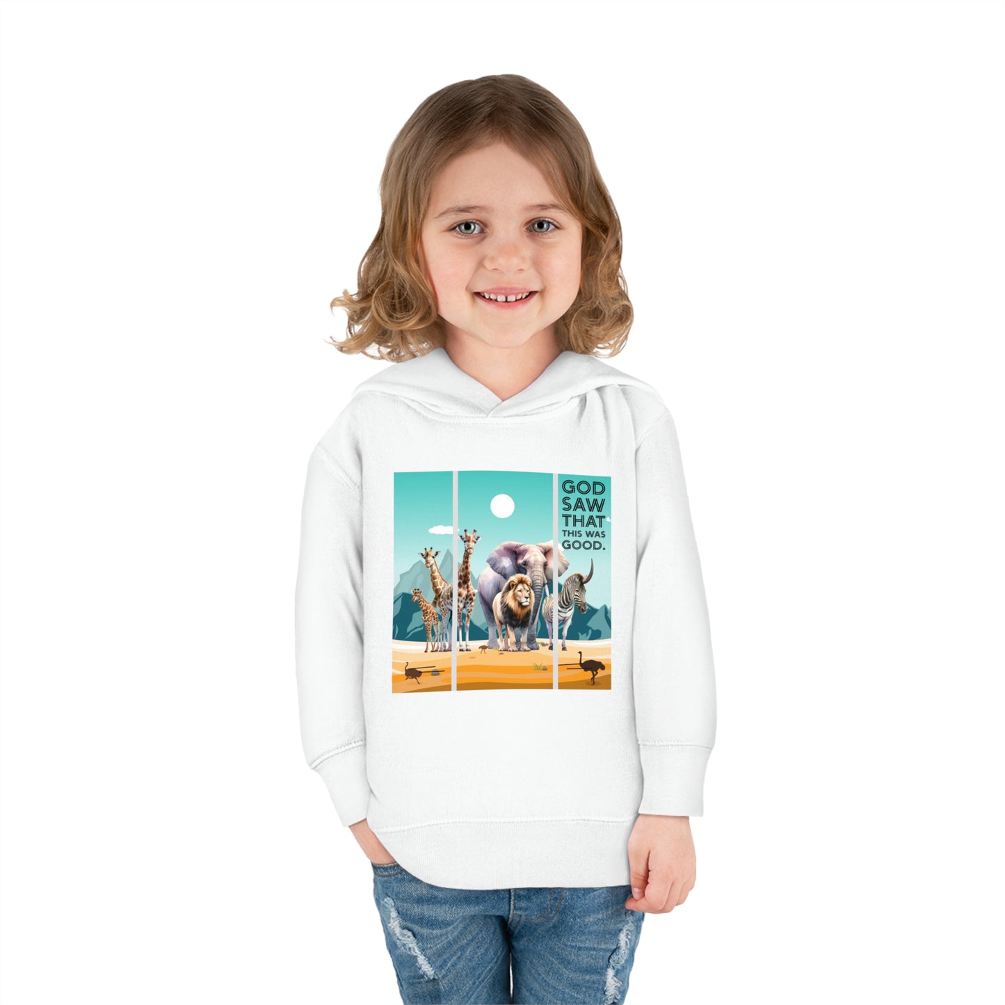 2T-6T Toddler Toddler ‘God Saw That This Was Good’ Hoodie – Animal Kingdom Pullover