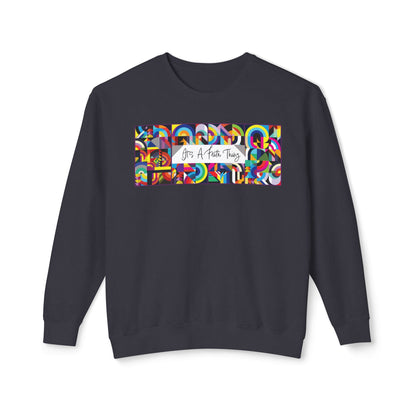 It’s a Faith Thing Sweatshirt – Bold Abstract Design for Everyday Inspiration  Lightweight Crewneck Sweatshirt