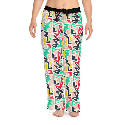 Colorful Retro Patterned Drawstring Pajama Pants - I Love Your Faith Co.