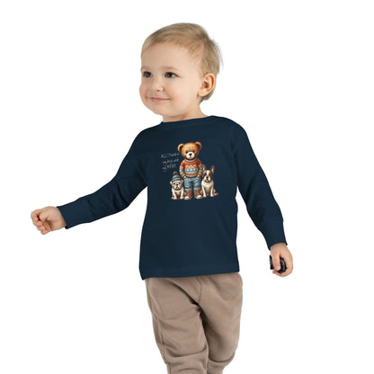 2T-6T Toddler Unisex Bear & Puppies Long Sleeve Tee