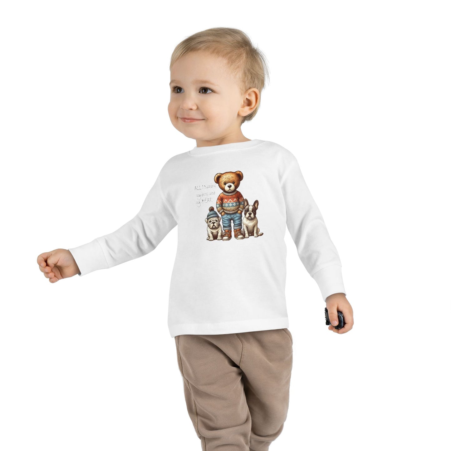 2T-6T Toddler Unisex Bear & Puppies Long Sleeve Tee