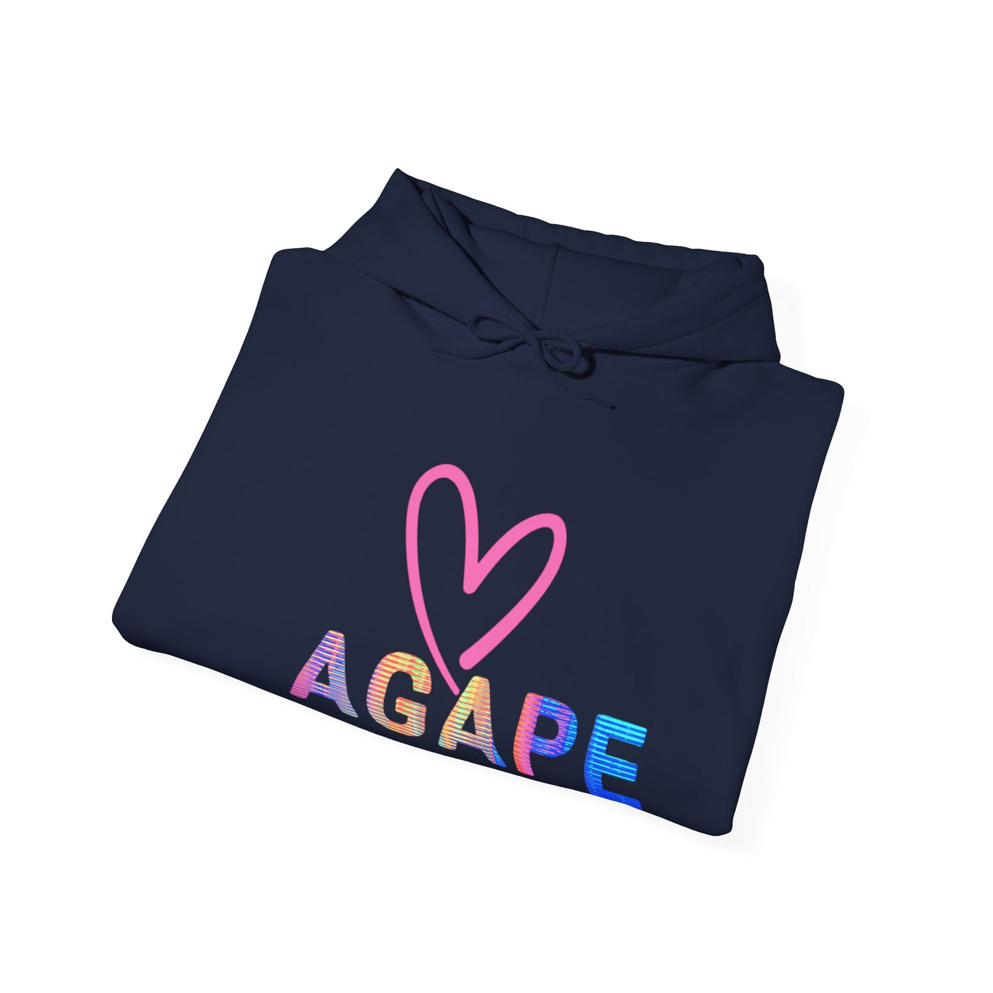 Agape Love Hoodie – Cozy Faith-Inspired Pullover with Heart Design