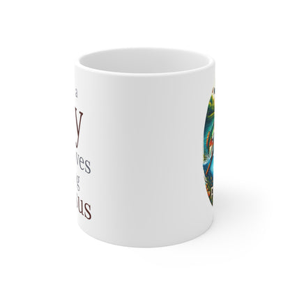 Just a Guy Jesus and Bass Coffee Mug 11oz - I Love Your Faith Co.