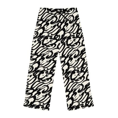 Women’s Black Paint Drawstring Pajama Pants - I Love Your Faith Co.