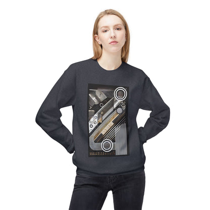 Unisex Faith Over Fear Modern Geometric Art Sweatshirt - Contemporary Style Crewneck Sweatshirt