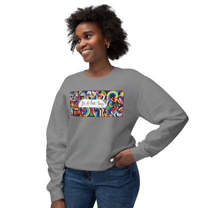 It’s a Faith Thing Sweatshirt – Bold Abstract Design for Everyday Inspiration  Lightweight Crewneck Sweatshirt