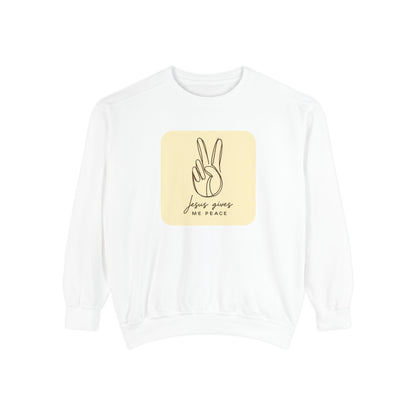 Unisex Premium Jesus Gives Me Peace Sweatshirt – Inspirational Peace Sign