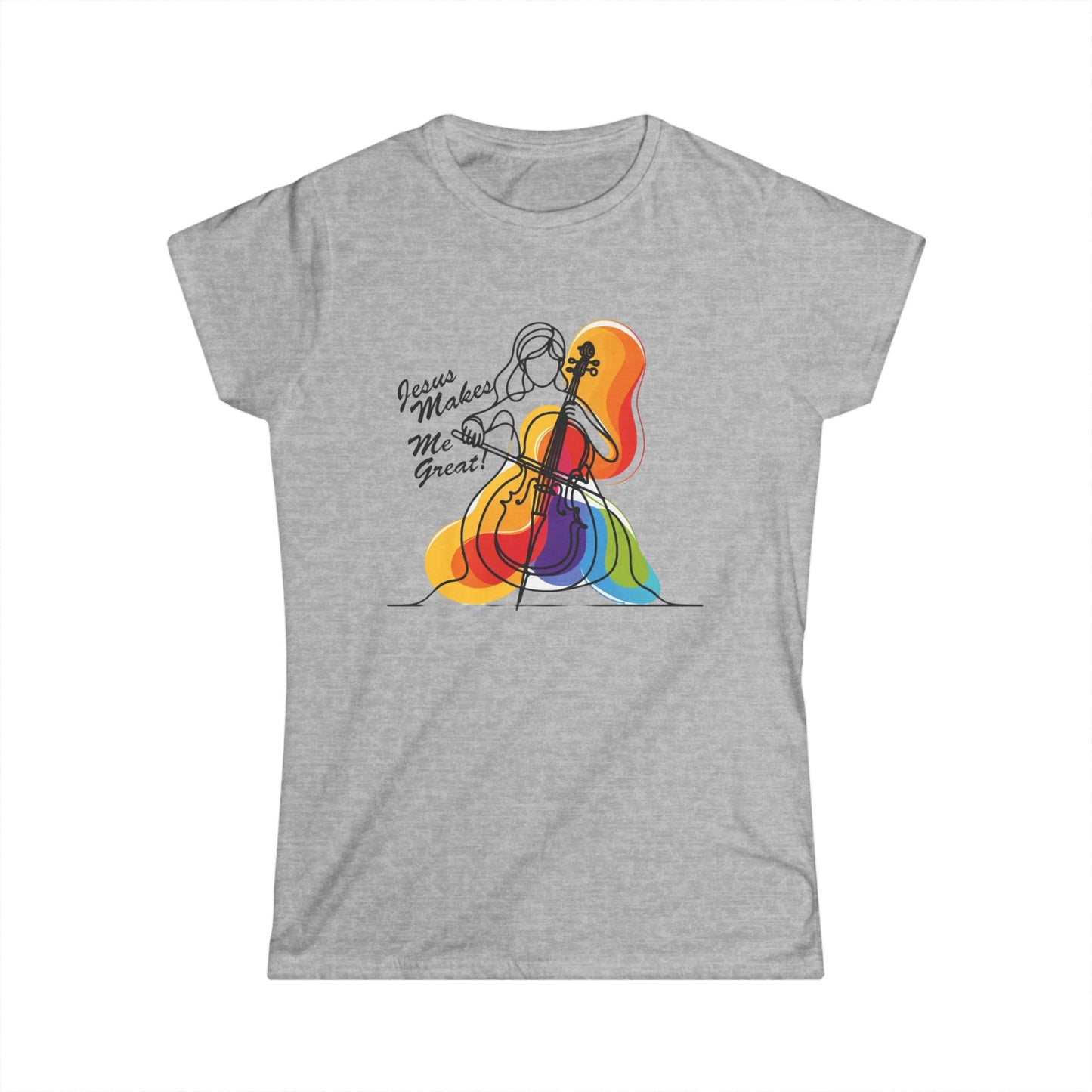 Teen Girls , Cello, Jesus Makes Me Great, Short Tee, - I Love Your Faith Co.