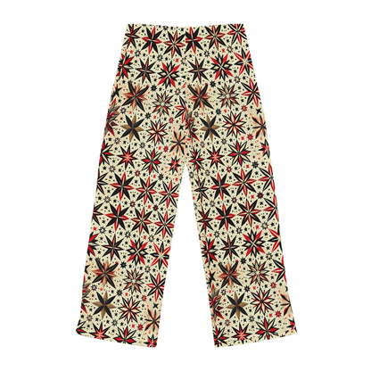 Women's Festive Star Pattern Women’s Pajama Pants – Comfortable Holiday Pajama Pants