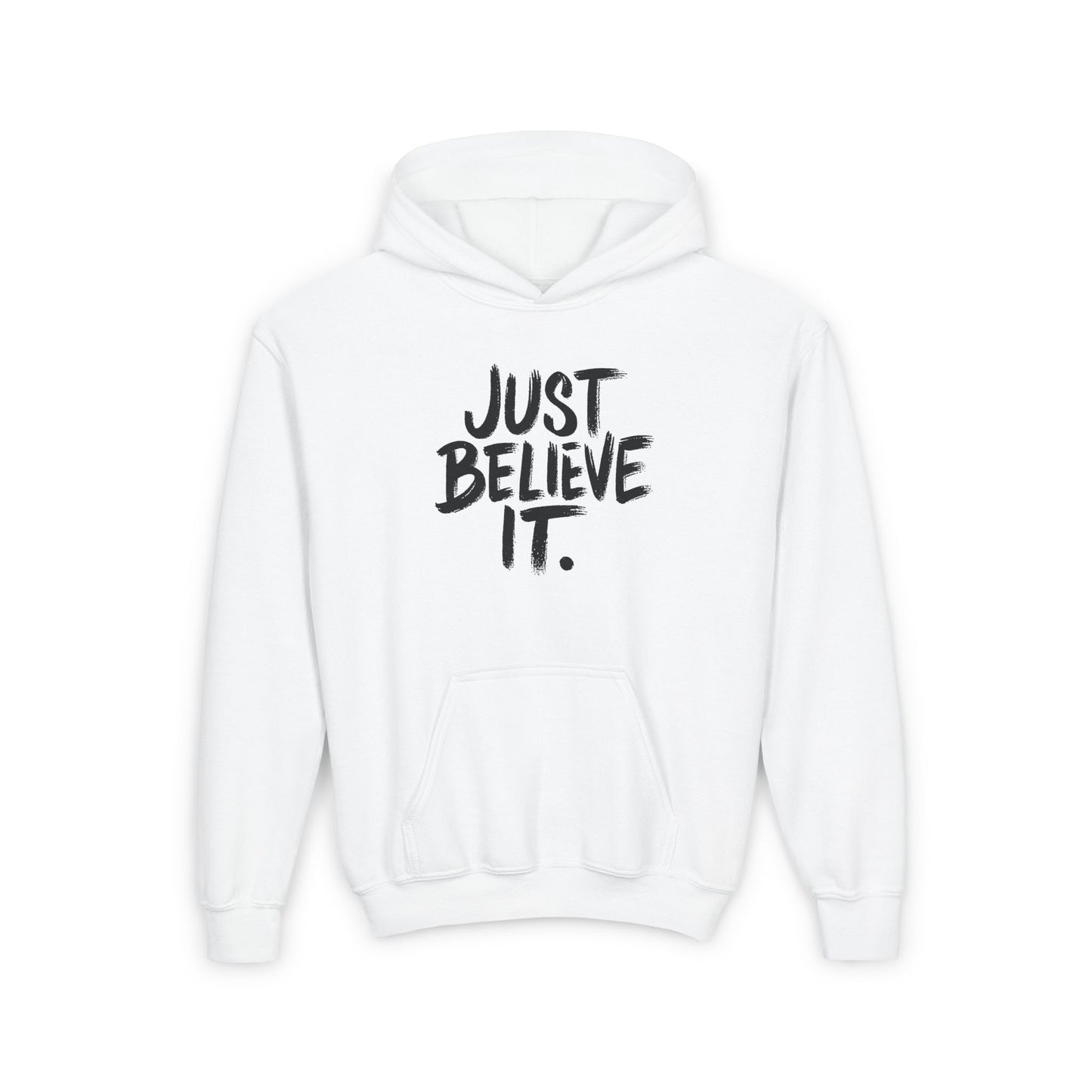 Youth Unisex Just Believe It Hoodie – Inspirational Faith-Based Hoodie