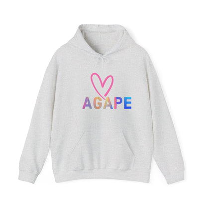 Agape Love Hoodie – Cozy Faith-Inspired Pullover with Heart Design