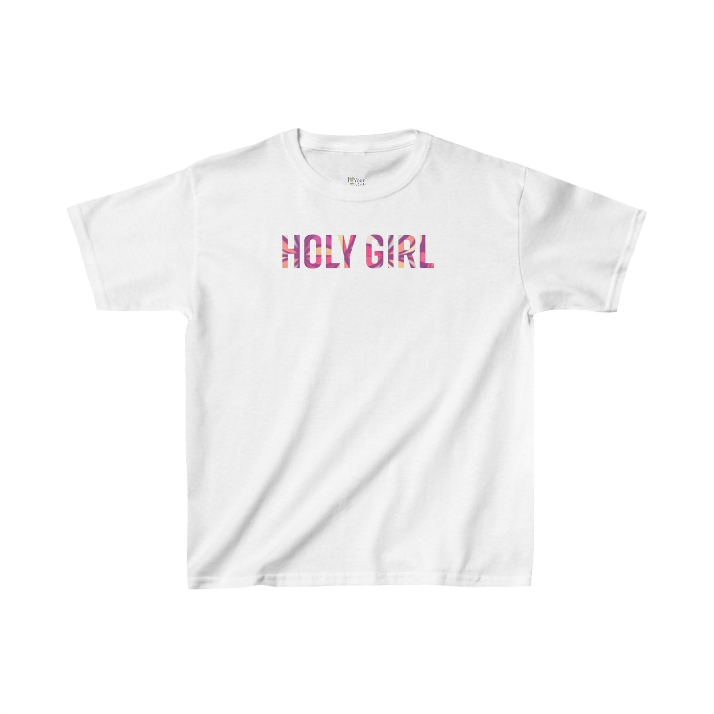 Holy Girl Kids Cotton Tee, White - I Love Your Faith Co.