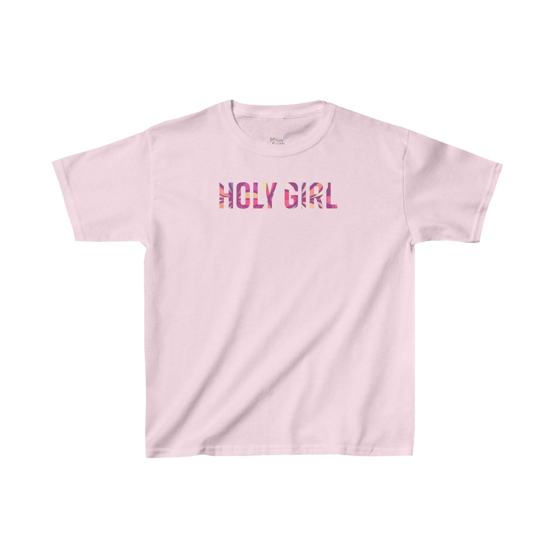 Holy Girl Kids Cotton Tee, White - I Love Your Faith Co.