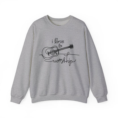 Love to Worship Women's Sweat Shirt- Ash Color