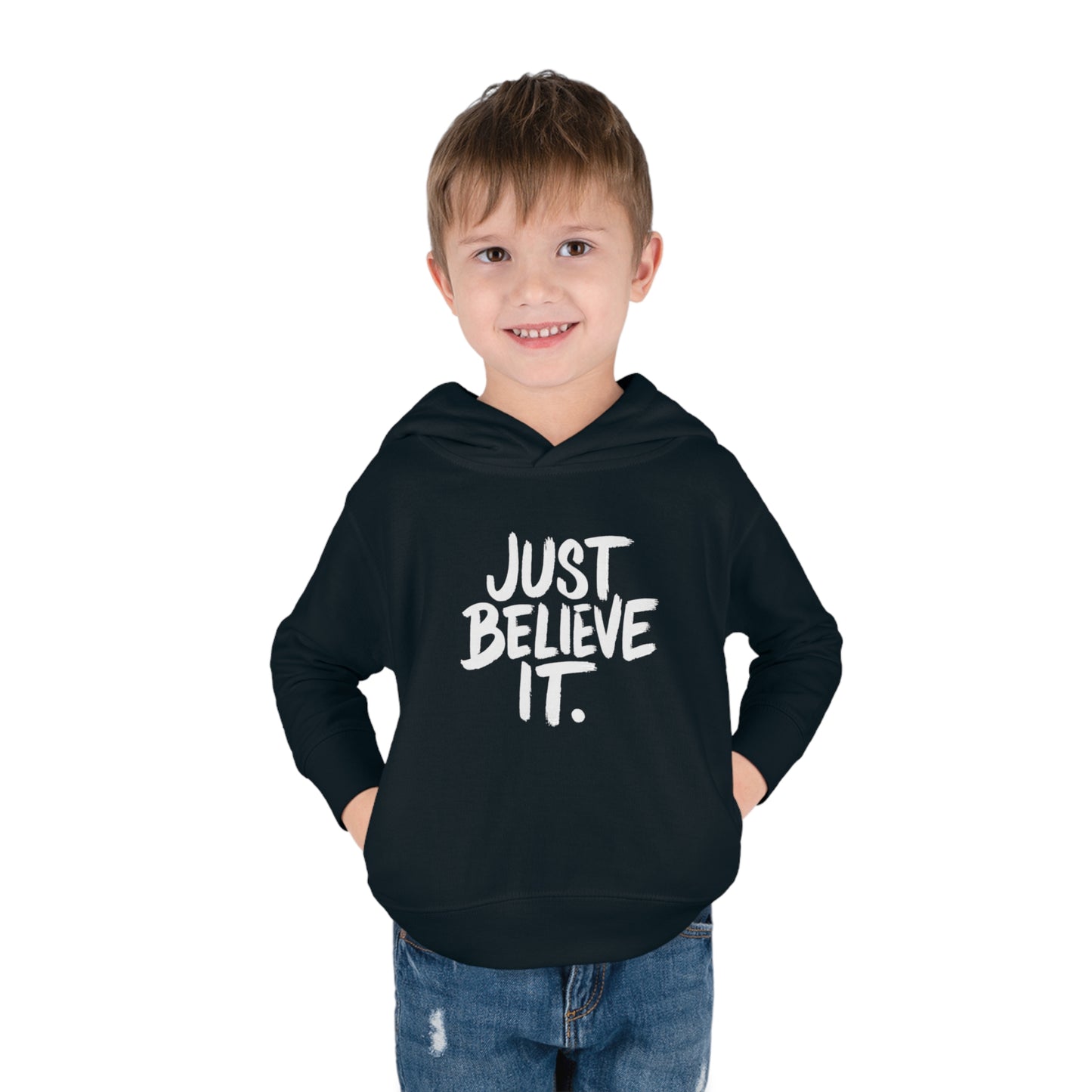 2T-6T Just Believe It Toddler Hoodie – Inspirational Fleece Pullover for Kids