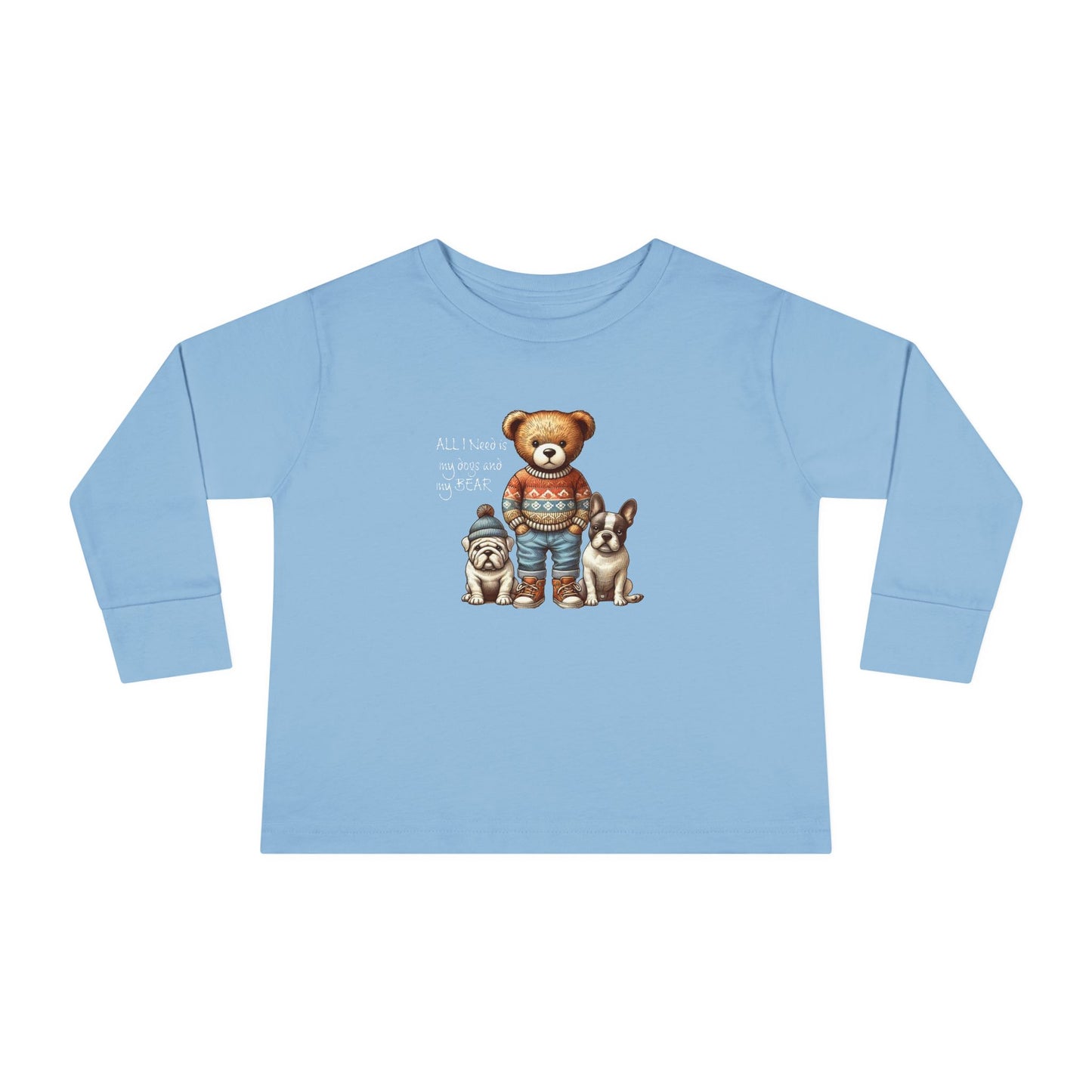 2T-6T Toddler Unisex Bear & Puppies Long Sleeve Tee