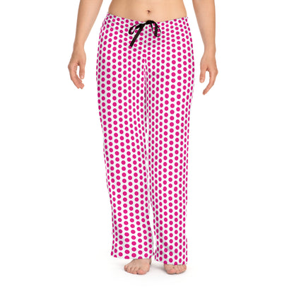 Women’s Pink Dots Drawstring Pajama Pants - I Love Your Faith Co.