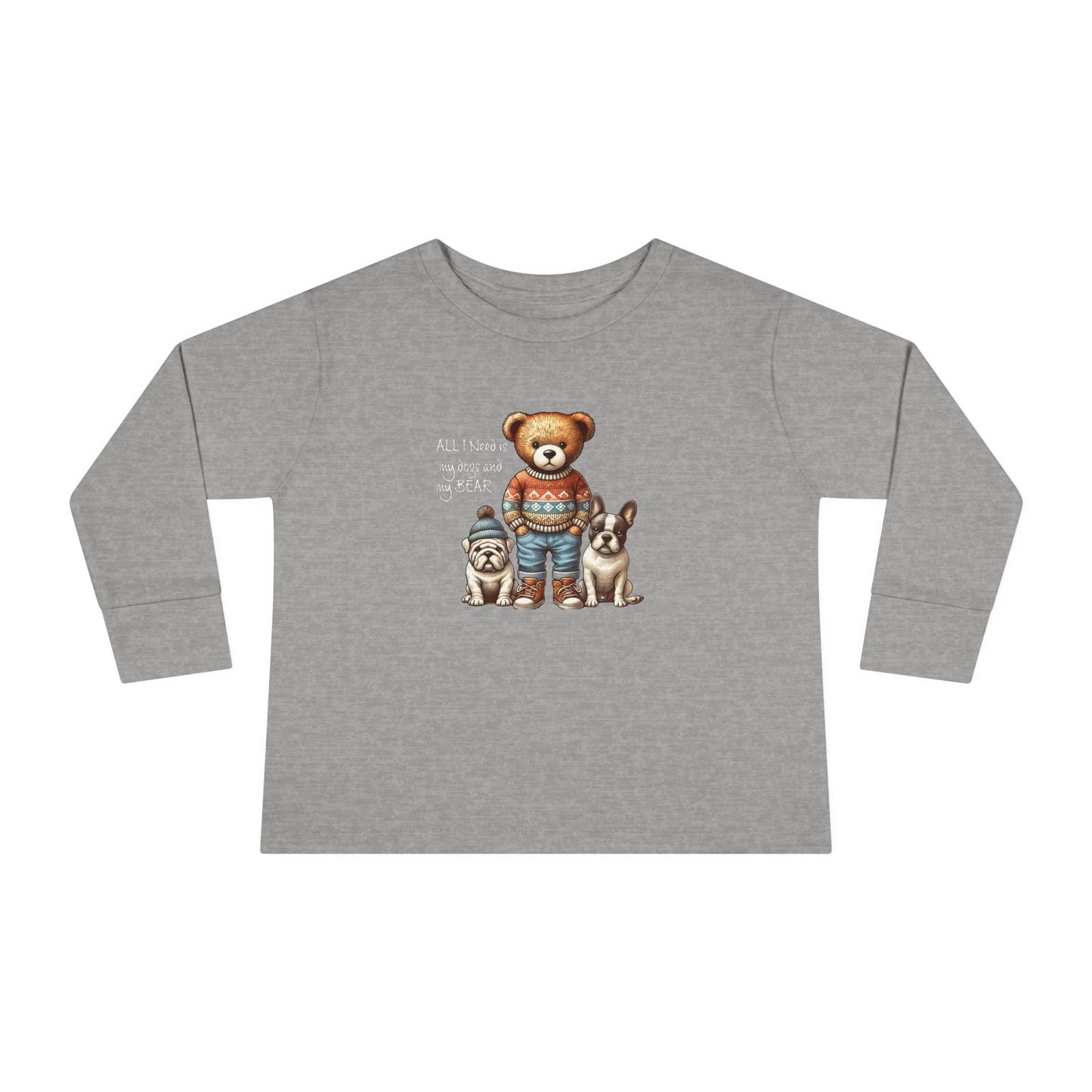 2T-6T Toddler Unisex Bear & Puppies Long Sleeve Tee