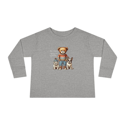 2T-6T Toddler Unisex Bear & Puppies Long Sleeve Tee