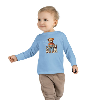 2T-6T Toddler Unisex Bear & Puppies Long Sleeve Tee